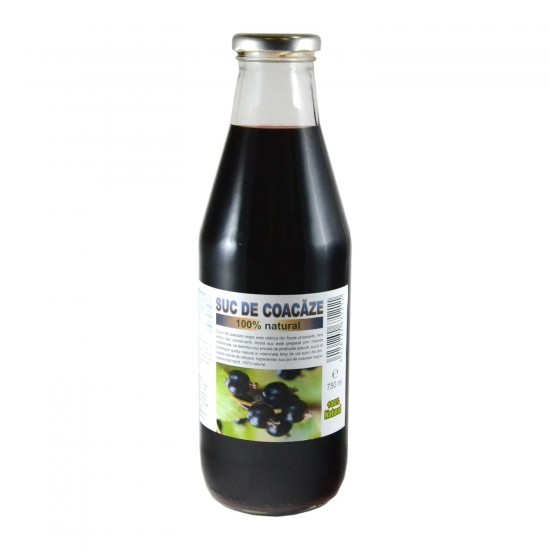 Suc de coacaze negre 750ml ,,fara zahar'' 100% natural