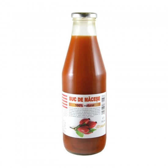 Suc de macese 750ml ,,fara zahar'' 100% natural