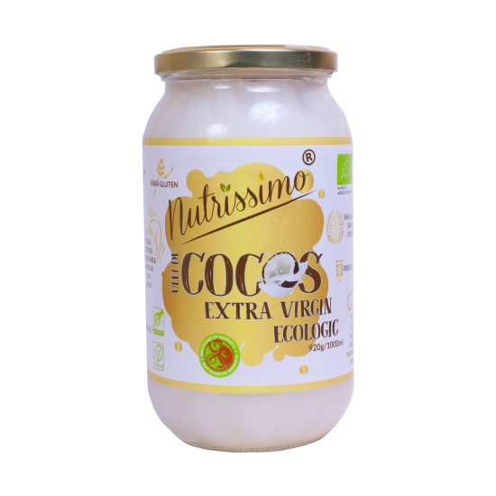 Bio Ulei de cocos Extravirgin presat la rece 1000ml Nutrissimo