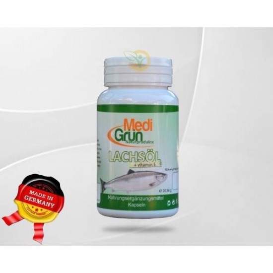 Ulei de Somon 500mg + vitamina E 90 cps MediGrun Germania